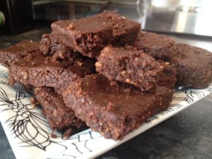 raw peppermint brownies